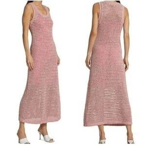 DEREK LAM 10 CROSBY
Eliana Knit Eyelet Maxi Dress pink white medium